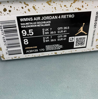 Jordan 4 Retro Metallic Gold (W)